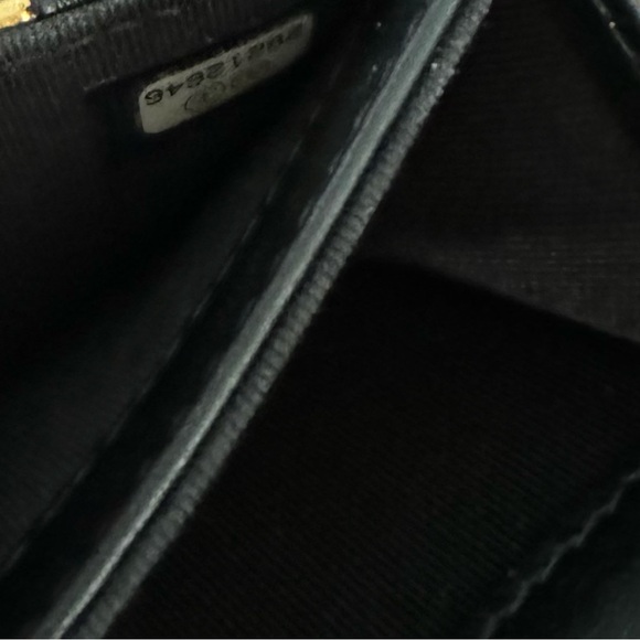 ❌SOLD❌CHANEL 2.55 Croc Embossed Lambskin Leather Flap Cardholder - Picture 7 of 9